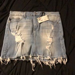 Destroyed mini skirt